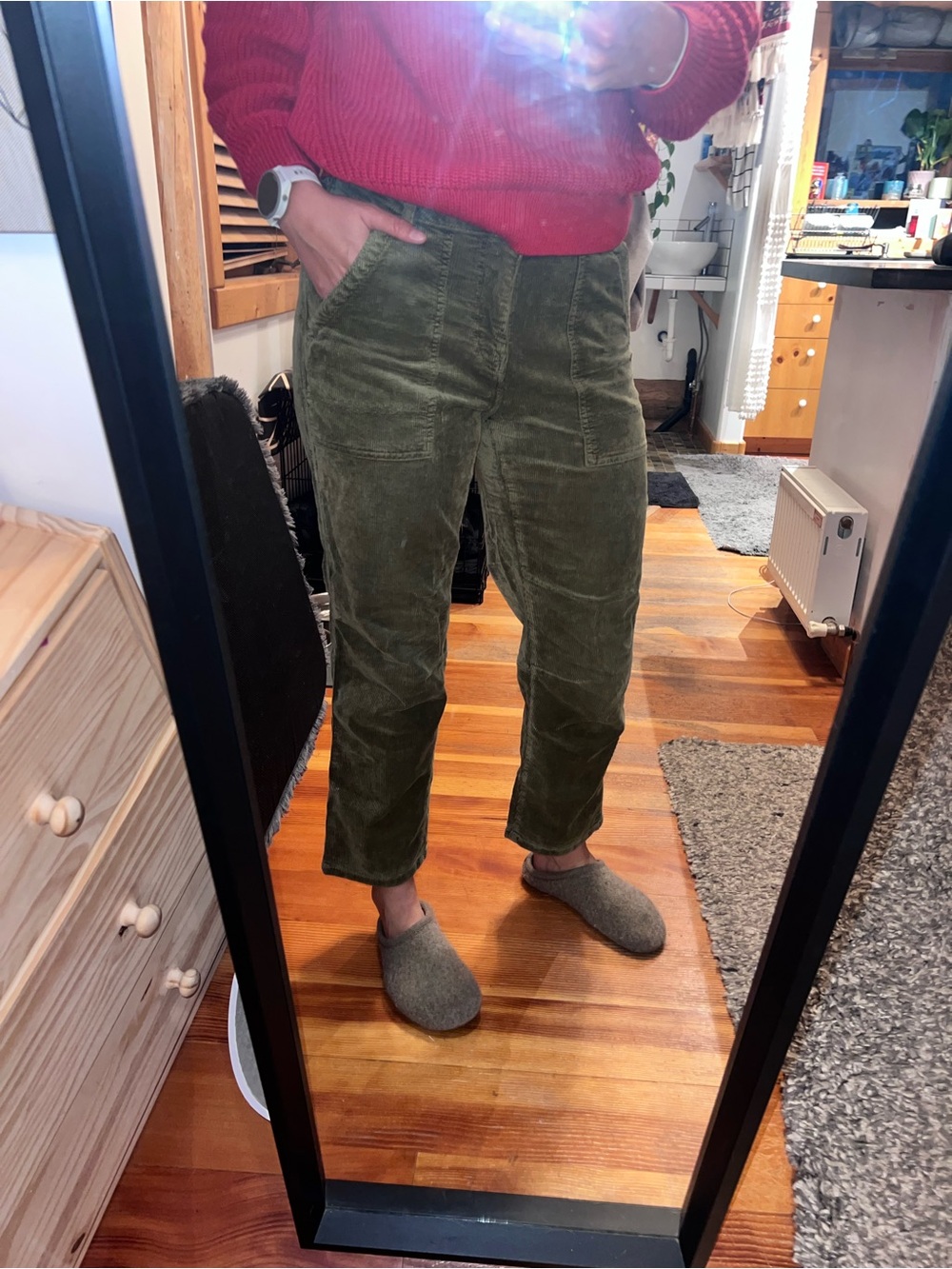 Pilcro Men's Corduroy Utility Pants in Olive